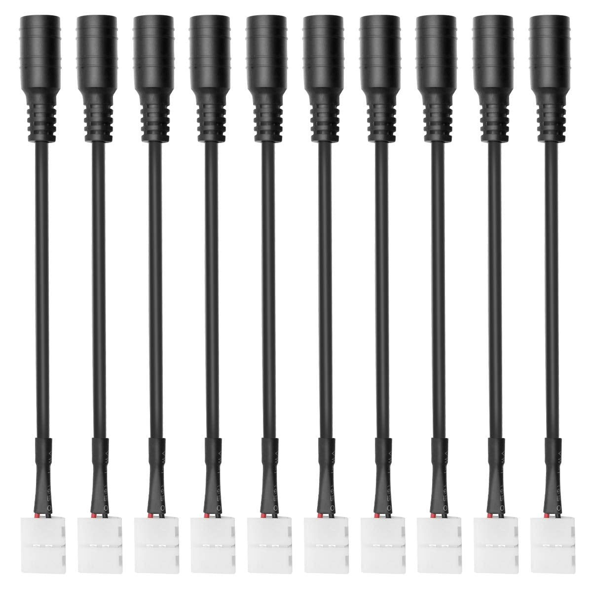 10pcs/Pack Strip to DC Female Plug Solderless Snap Down 2Pin Conductor –  YGS-Tech