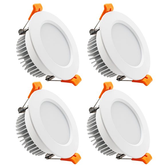 4 Pack - 4 Inch LED Recessed Lighting Dimmable Downlight, 9W(80W Halogen Equivalent), CRI80, LED Ceiling Light with LED Driver