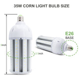 35W LED Corn Light Bulb, E26 Medium Screw Base, 6500K Daylight White 3600 Lumens, 200 Watt Equivalent Metal Halide Replacement for Indoor Outdoor Large Area Lighting, HID, CFL, HPS