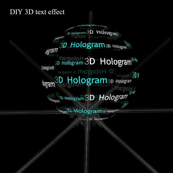 3D Hologram Fan, HD LED Holographic Fan, 78.7 inch (200cm）Large Hologram Advertising Machine for Exhibition Advertisement Show Business Display