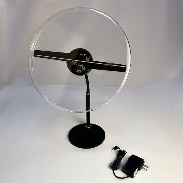 30cm 5VDC Battery Powered 3D Hologram Fan in 2500cd/㎡ High Brightness Tablet or Floor-Standing Advertising Display