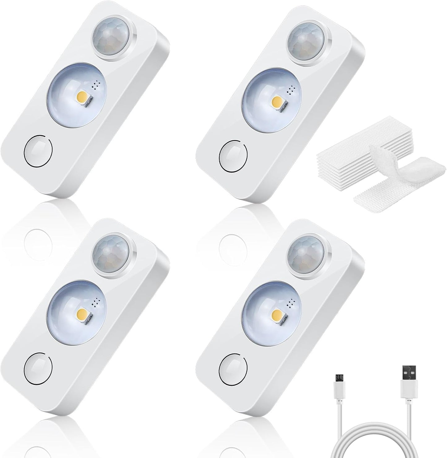 Wireless Cabinet Lights, Rechargeable, 4 Packs