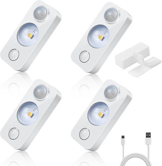 Wireless Cabinet Lights, Rechargeable, 4 Packs