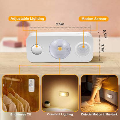 Wireless Cabinet Lights, Rechargeable, 4 Packs