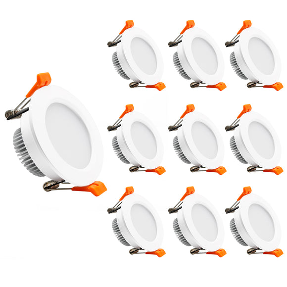 10Pack - 2 Inch LED Recessed Lighting Dimmable Downlight, 3W(35W Halogen Equivalent), CRI80, LED Ceiling Light with LED Driver
