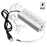 100W LED Power Supply, IP67 Waterproof Low Voltage Transformer, 110V AC to 12 Volt DC Output with 3-Prong Plug, 3.3 Feet Cable