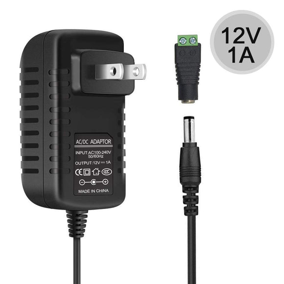 12V 2A DC Switching Power Supply AC Adapter with 2.1 x 5.5mm