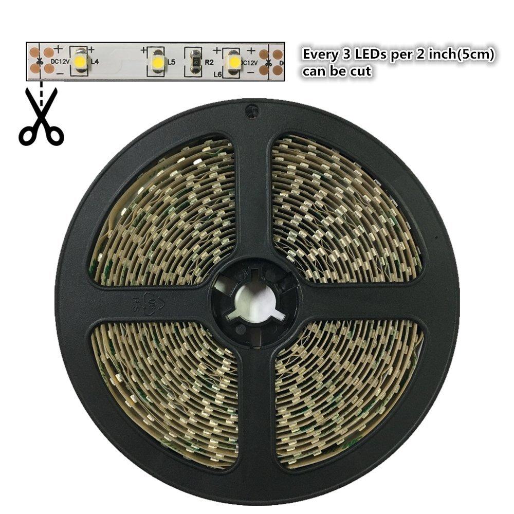 High CRI > 90 DC 12V SMD3528-300 Flexible LED Strips 60 LEDs Per Meter 8mm Width 300lm Per Meter - LEDStrips8