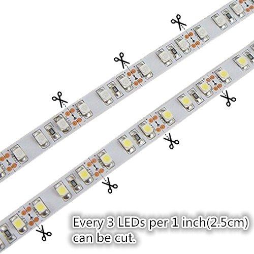 DC 12V Red/Blue/Green/Yellow Dimmable SMD3528-600 Flexible LED Strips 120 LEDs Per Meter 8mm Width 600lm Per Meter - LEDStrips8