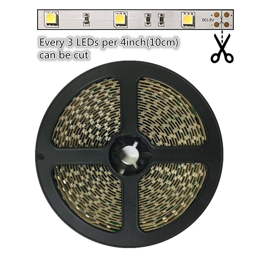 DC 12V Red/Blue/Green/Yellow Dimmable SMD5050-150 Flexible LED Strips 30 LEDs Per Meter 10mm Width 450lm Per Meter - LEDStrips8