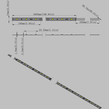 DC 12V Red/Blue/Green/Yellow Dimmable SMD5050-150 Flexible LED Strips 30 LEDs Per Meter 10mm Width 450lm Per Meter - LEDStrips8