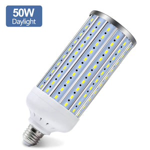 Super Bright 50W (350W Equivalent 5000Lumen) LED Corn Light Bulb, E26/E27 Medium Base, 6500K Daylight White, for Indoor Outdoor Large Area Lighting, Garage Factory Warehouse Backyard, Basement