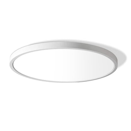 LED Flush Mount Ceiling Light Fixture, 5000K Daylight White, 3200LM, 12 Inch 24W, Flat Modern Round Lighting Fixture, 240W Equivalent White Ceiling Lamp for Kitchens, Stairwells, Bedrooms.etc.