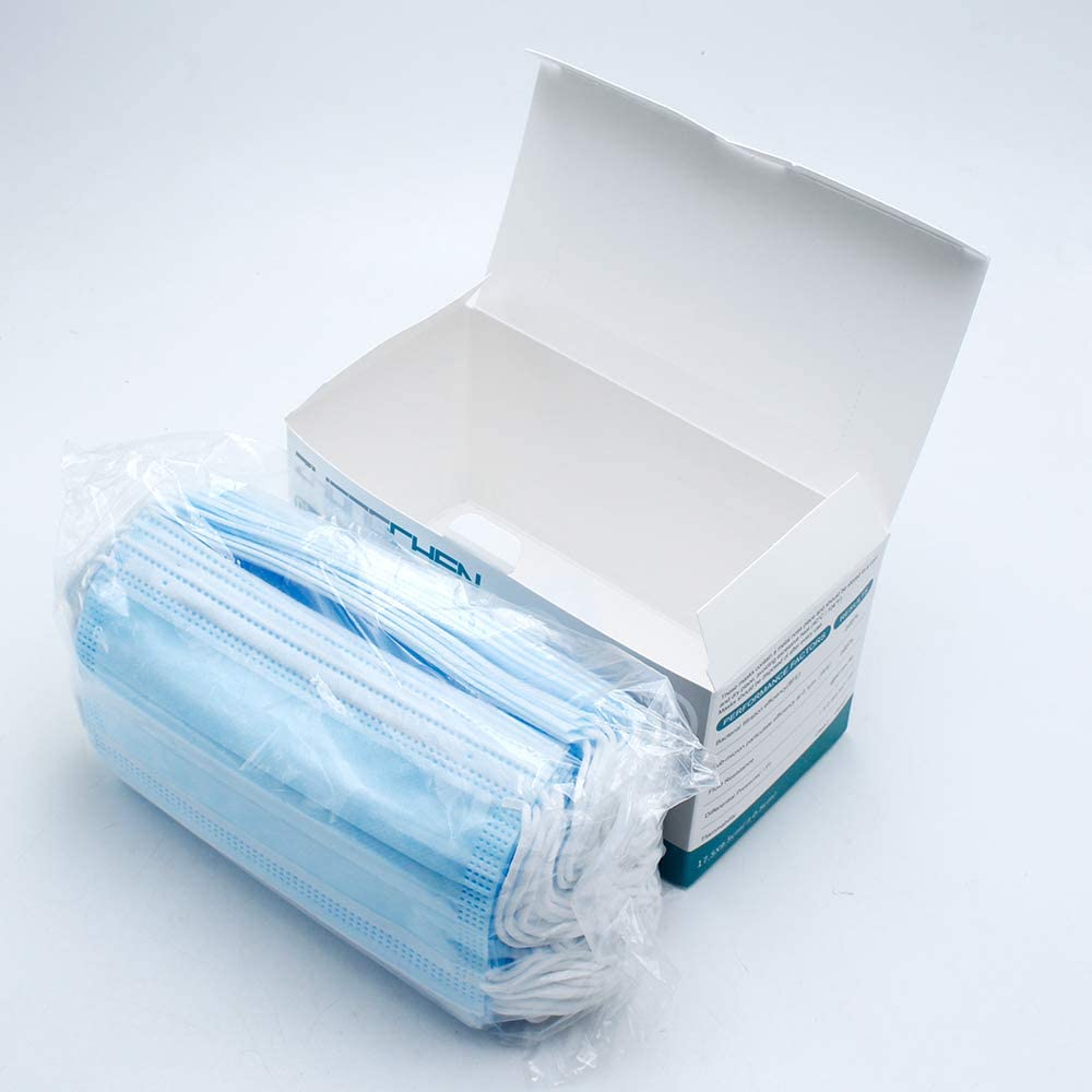 2000pcs 1Carton Disposable Face Masks, 3-Ply Cotton Filter for Dust, Germ Protection