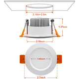 2 Inch LED Recessed Lighting Dimmable Downlight, 3W(35W Halogen Equivalent), CRI80, LED Ceiling Light with LED Driver (4 Pack)