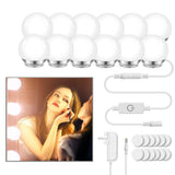 Hollywood Style LED Vanity Mirror Lights, 12 Dimmable Super Bright Bulbs with Touch Sensor and Power Supply Plug, Lighting Fixture Strip for Makeup Mirror