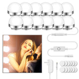 Hollywood Style LED Vanity Mirror Lights, 12 Dimmable Super Bright Bulbs with Touch Sensor and Power Supply Plug, Lighting Fixture Strip for Makeup Mirror