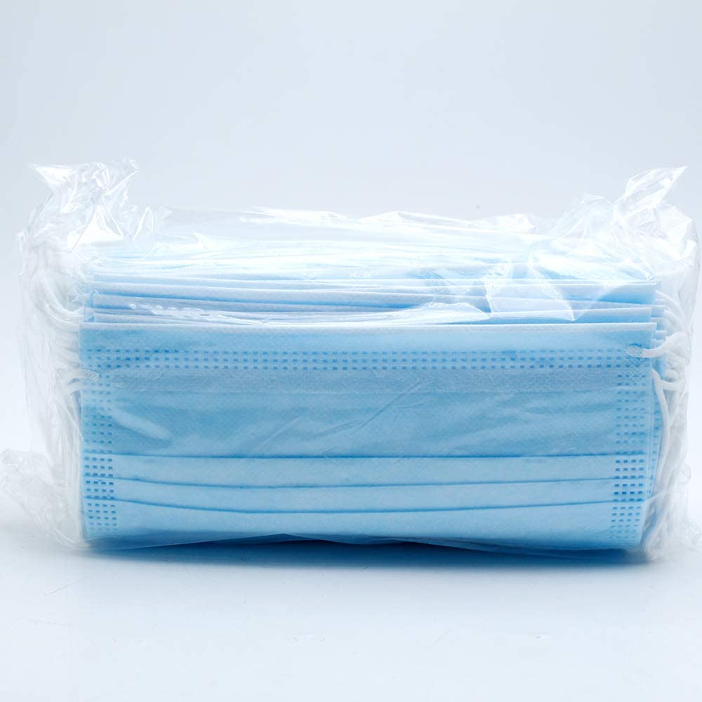 2000pcs 1Carton Disposable Face Masks, 3-Ply Cotton Filter for Dust, Germ Protection