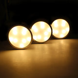 3 Pack LED Puck Lights, 3000K Warm White, CRI90+, Touch Dimming, All Accessories Included, Under Counter Lighting for Kitchen, Closet Lights, Safe Light