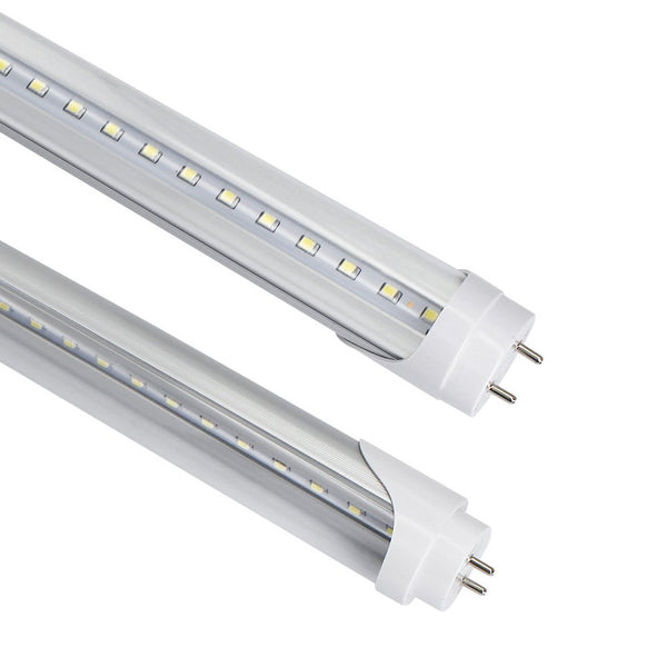 LED T8 Light Tube 3FT, Daylight White 5000K, Dual-End Powered Ballast Bypass, 1600Lumens 15W (32W Fluorescent Equivalent), Clear Cover, AC85-265V Lighting Tube Fixtures, 4 Pack