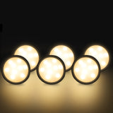 Newest Black LED Under Cabinet Lighting Kit, 1020 Lumens LED Puck Light, 3000K Warm White, CRI90+, Touch Dimming, All Accessories Included, for Kitchen, Closet Lights, Safe Light, 6-Pack