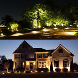 5W LED Landscape Lights 12V/24V Warm White Waterproof Low Voltage COB LED Outdoor Wall Spotlights for Garden, Yard, Lawn, Pathway (6 Pack)
