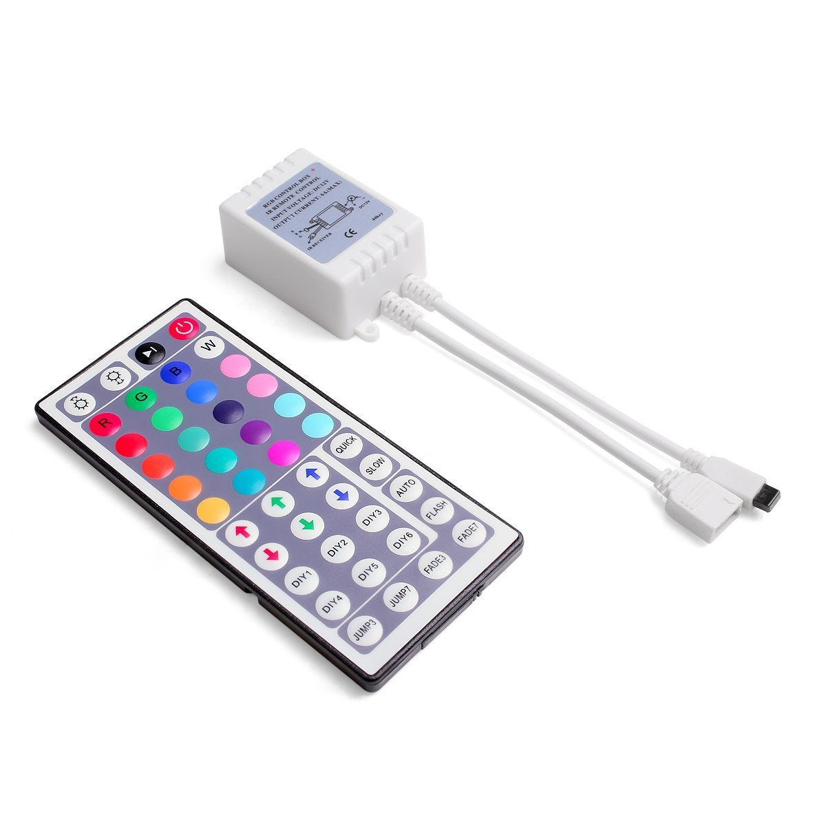 44Key IR Remote Controller for RGB LED Strip Lights 4-pin DC12V-24V LED Strip Controller - LEDStrips8