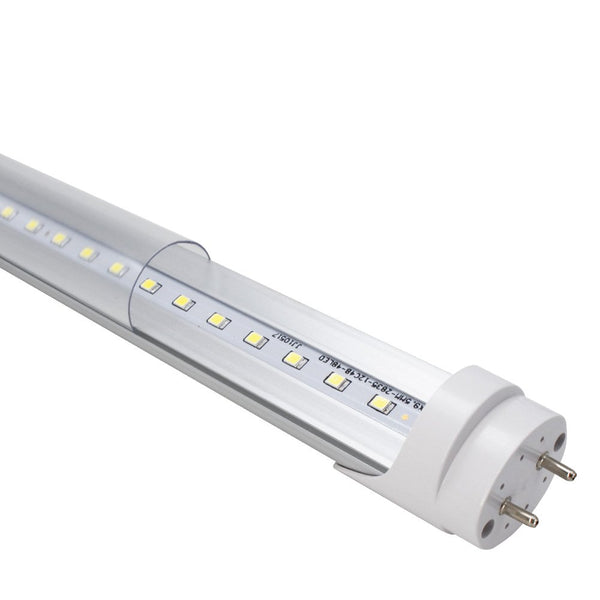 LED T8 Light Tube 3FT, Daylight White 5000K, Dual-End Powered Ballast Bypass, 1600Lumens 15W (32W Fluorescent Equivalent), Clear Cover, AC85-265V Lighting Tube Fixtures, 4 Pack