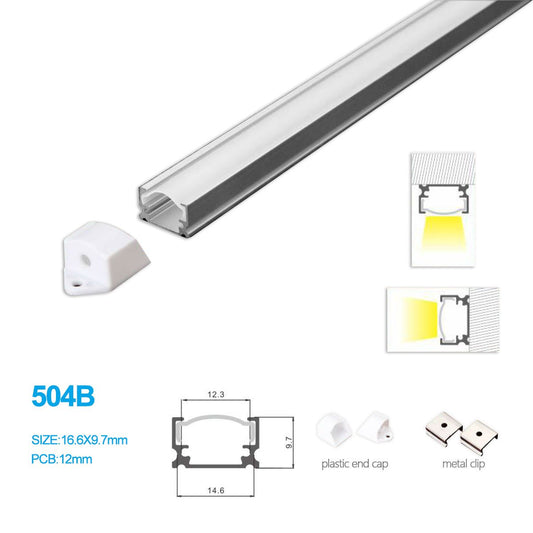 5/10/25/50 Pack 14.6MM*9.7MM LED Aluminum Profile for LED Rigid Strip Lighting with Ceiling or Wall Mounting - LEDStrips8