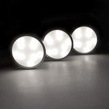 3 Pack LED Puck Lights, 5000K Daylight White, CRI90+, Touch Dimming, All Accessories Included, Under Counter Lighting for Kitchen, Closet Lights, Safe Light