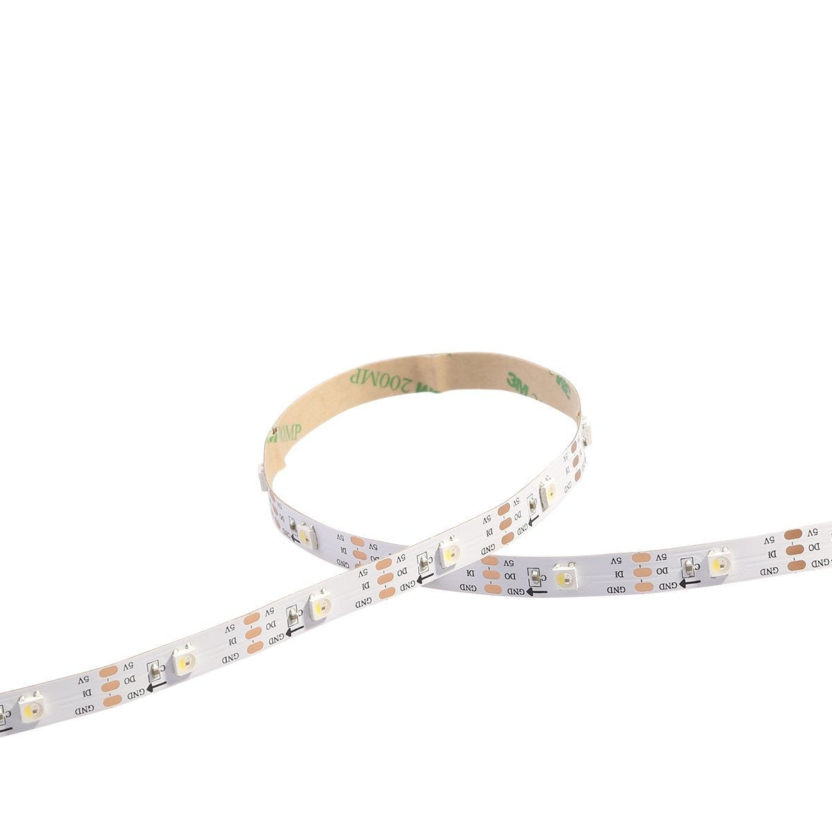 DC 5V SK6812 Individually Addressable LED Strip Light 5050 RGBW 16.4 Feet (500cm) 30LED/Meter LED Pixel Flexible Tape White PCB - LEDStrips8