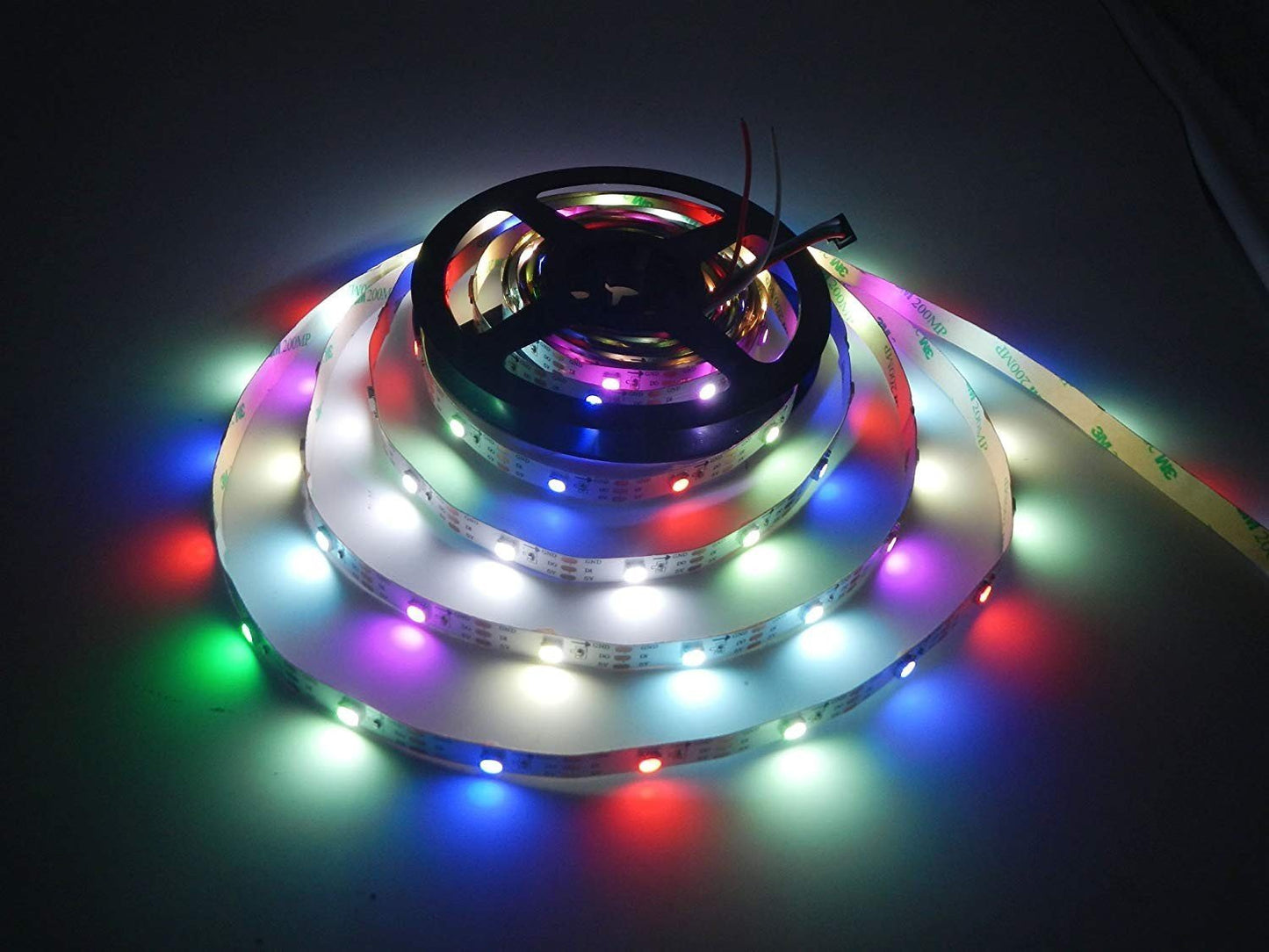 DC 5V SK6812 Individually Addressable LED Strip Light 5050 RGBW 16.4 Feet (500cm) 30LED/Meter LED Pixel Flexible Tape White PCB - LEDStrips8