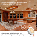 10 Pack - 3 Inch LED Recessed Lighting Dimmable Downlight, 5W(40W Halogen Equivalent), CRI80, LED Ceiling Light with LED Driver