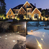 5W LED Landscape Lights 12V Low Voltage Waterproof Warm White Spotlights for Garden, Yard, Lawn, Pathway (6 Pack In Ground Light)
