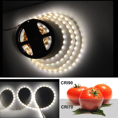 High CRI > 90 DC 12V Dimmable SMD2835-300 Flexible LED Strips 60 LEDs Per Meter 8mm Width 1000lm Per Meter - LEDStrips8