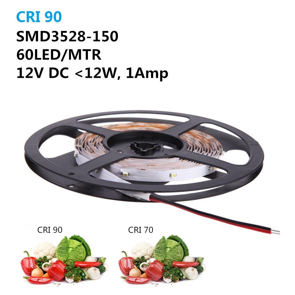 High CRI > 90 DC 12V SMD3528-150 Flexible LED Strips 30 LEDs Per Meter 8mm Width 150lm Per Meter - LEDStrips8