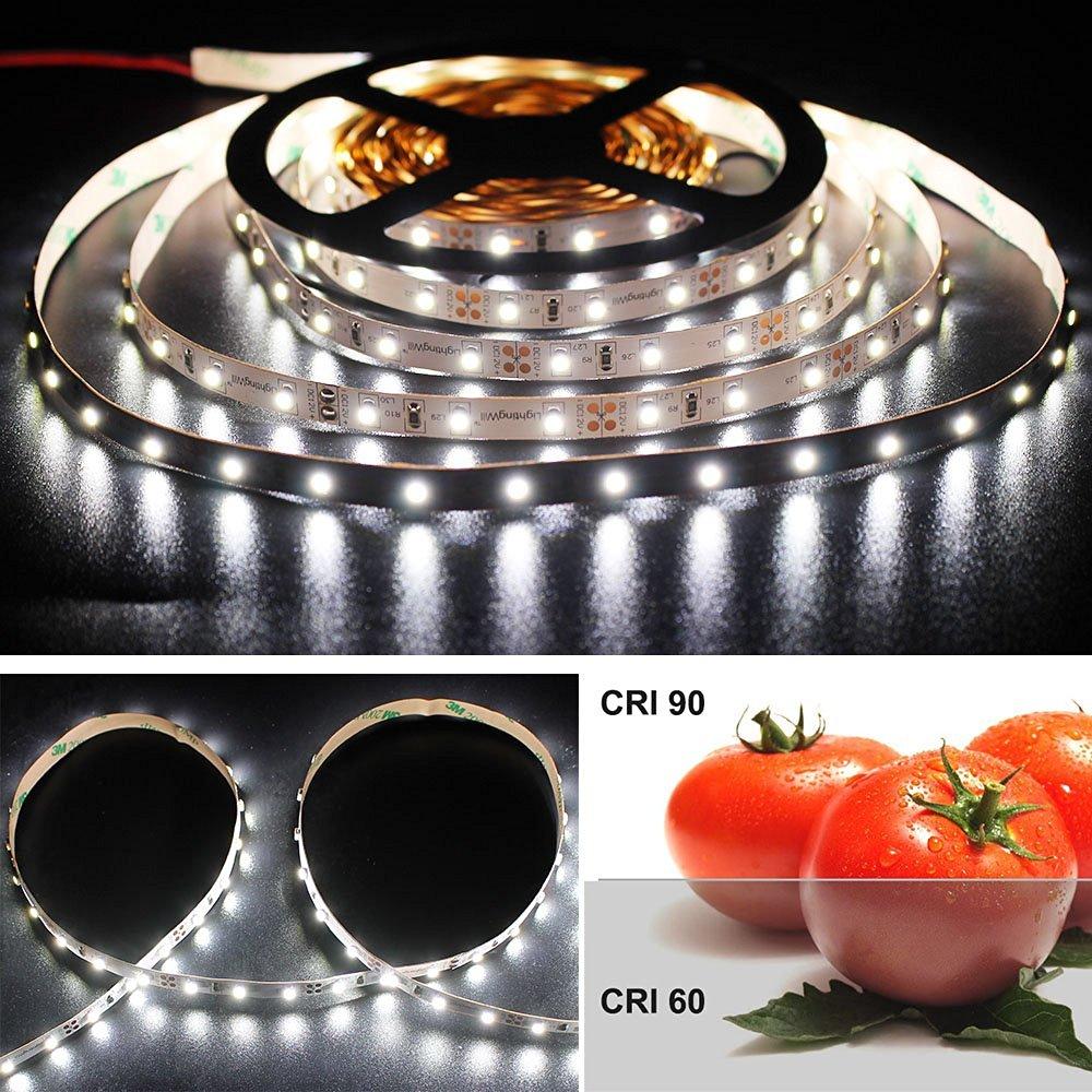 High CRI > 90 DC 12V SMD3528-300 Flexible LED Strips 60 LEDs Per Meter 8mm Width 300lm Per Meter - LEDStrips8