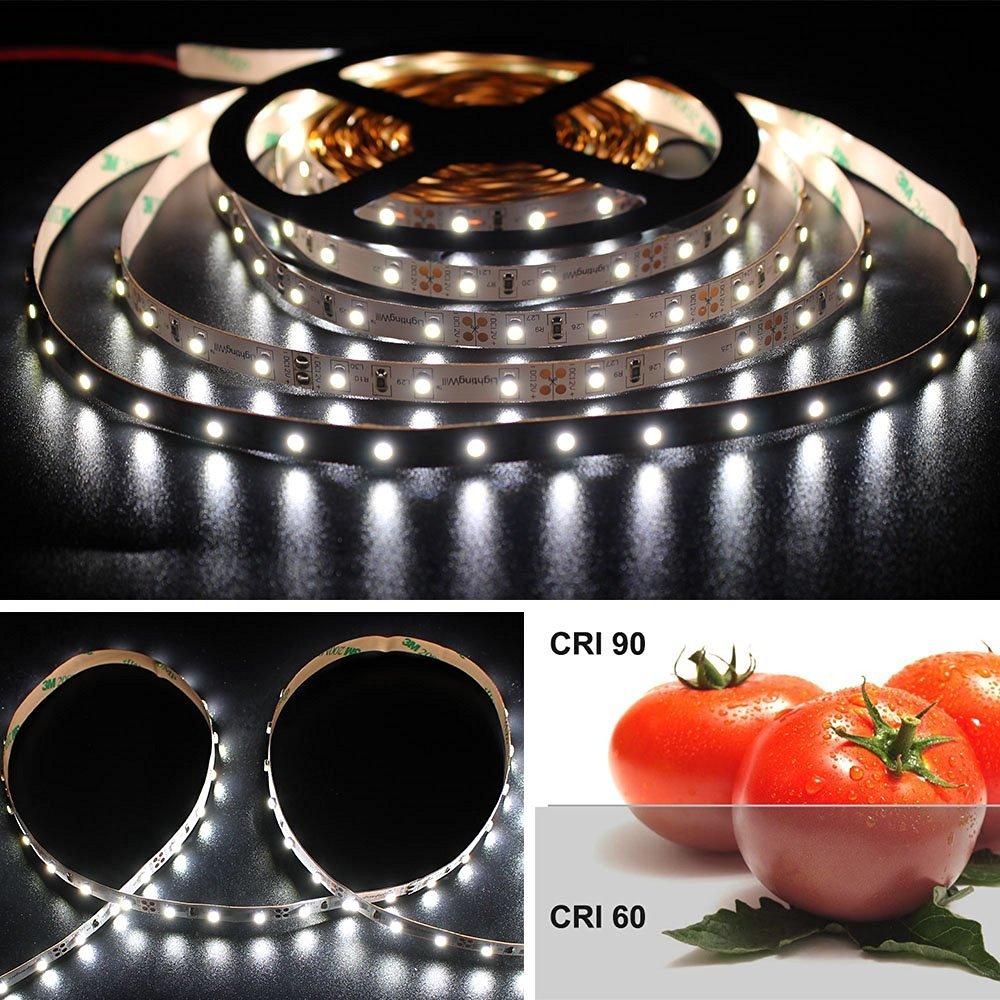 High CRI > 90 DC 12V SMD3528-300 Flexible LED Strips 60 LEDs Per Meter 8mm Width 300lm Per Meter - LEDStrips8