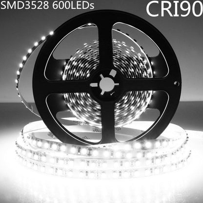 High CRI > 90 DC 12V SMD3528-600 Flexible LED Strips 30 LEDs Per Meter 8mm Width 600lm Per Meter - LEDStrips8