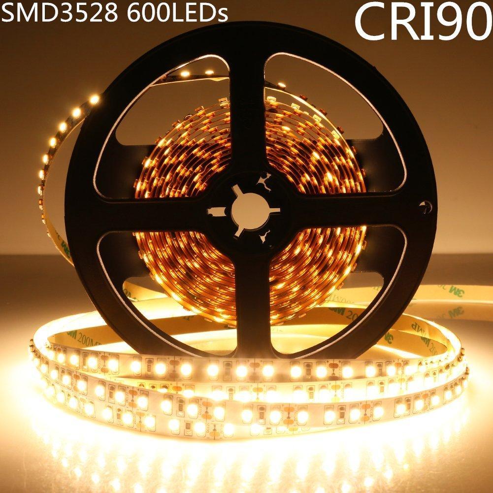 High CRI > 90 DC 12V SMD3528-600 Flexible LED Strips 30 LEDs Per Meter 8mm Width 600lm Per Meter - LEDStrips8