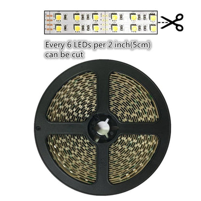 High CRI >90 DC 12V Dimmable SMD5050-600 Double Row Flexible LED Strips 120 LEDs Per Meter 15mm Width 1800lm Per Meter - LEDStrips8