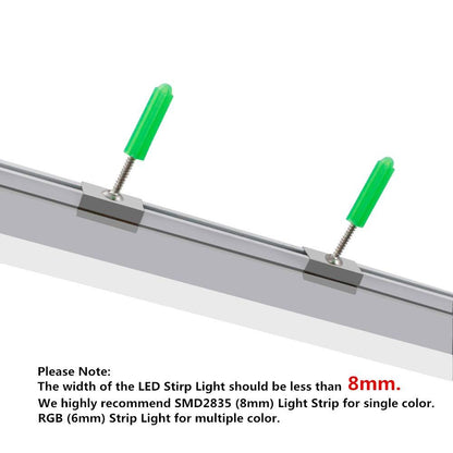 5Pack 3.3ft/1M RGB Color Changing LED Light Bar Kit with LED Crystal Hanging Linear Light Aluminum Channel System Ultra Thin Silver Track Lighting Kit Profile Acrylic Frosted Covers, Extrusion include the 6mm RGB LED Tape Strip Light inside - LEDStrips8