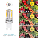 Dimmable G9 LED Bulbs, 4W(35W Halogen Equivalent), 3000K Warm White, CRI80, G9 Base Bulb for Chandelier, Interior Decoration Lighting, Commodity Display Lighting, 6-Pack