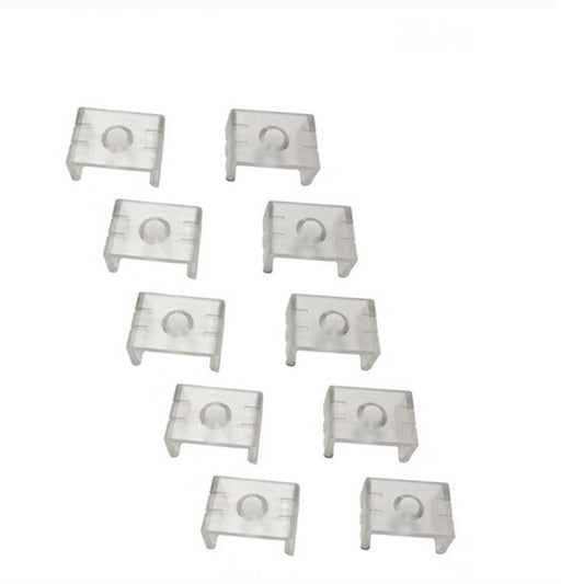 10pcs Clear Plastic U or V Mounting Clips for U-Shape and V-Shape LED Strip Aluminum Channel (Fit Model U01, U02, U03, U04, U05, U06, V01, V02,V03) - LEDStrips8