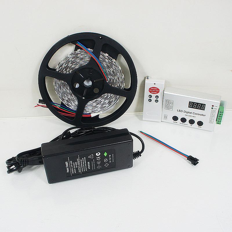 12VDC TM1914 IC Controlled Dream Color 5050 RGB Pixel LED Strip Kit 5 meters with 60LEDs /Mtr - LEDStrips8