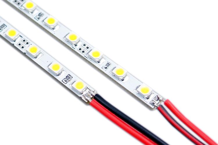 5 Pack 19.7 inch Super Slim 4mm SMD3528 Rigid LED Strip lighting 60LEDs - LEDStrips8