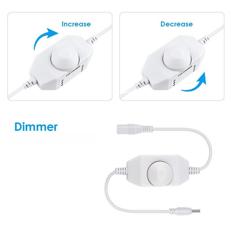 DC 12V-24V 6Amp Rotary Switch Inline Dimmer - LEDStrips8