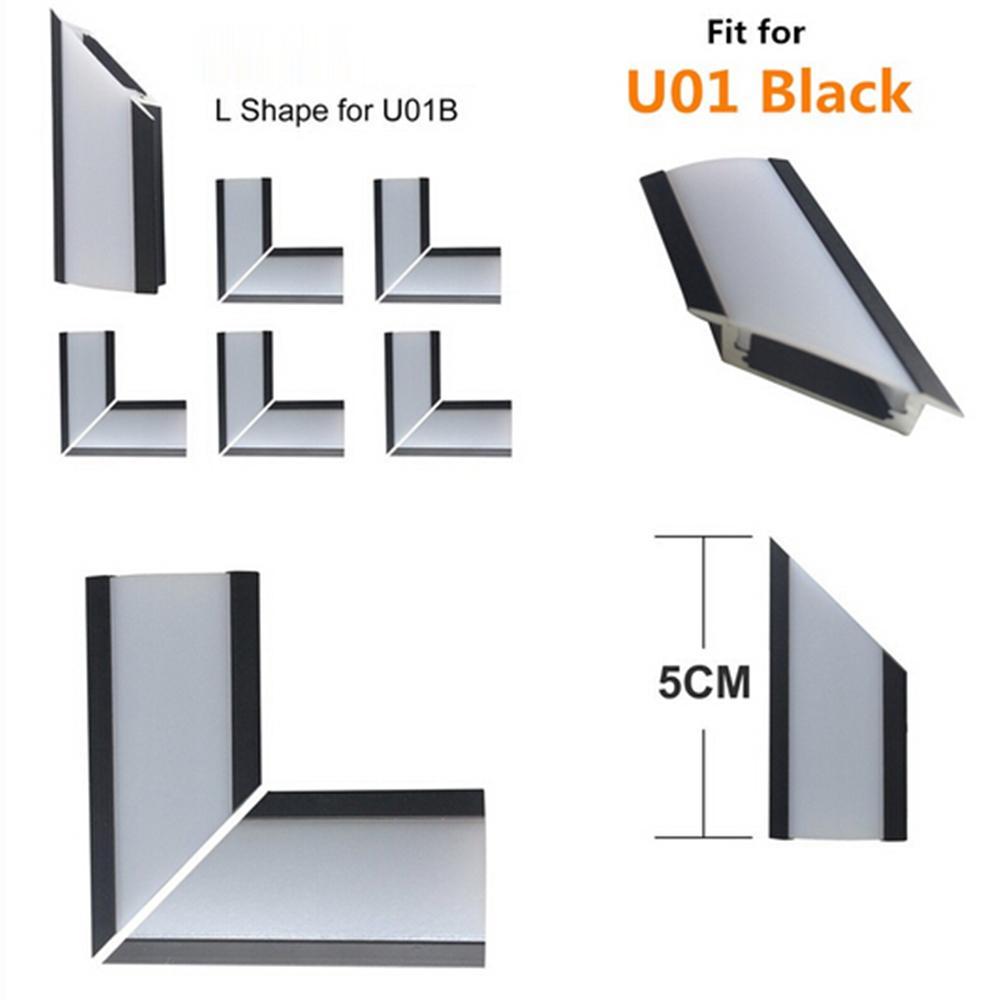 5Pair/10Pcs Spliced L-shape Adapter of LED Aluminum Channel Solution for 90 Angle Turning Corner Cabinet Bar Kitchen Wardrobe Installation Fit for Aluminum Profile Model U01, U02, U03, U04, U05,U06 - LEDStrips8