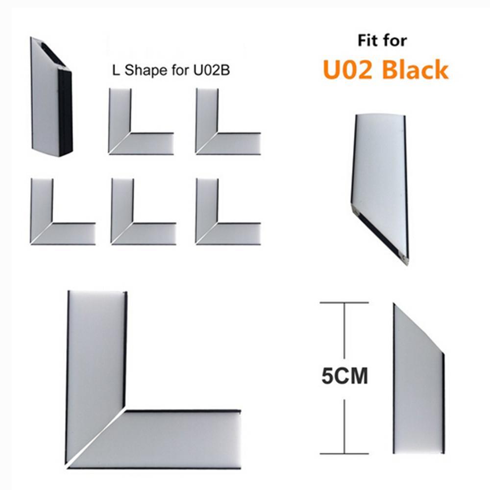 5Pair/10Pcs Spliced L-shape Adapter of LED Aluminum Channel Solution for 90 Angle Turning Corner Cabinet Bar Kitchen Wardrobe Installation Fit for Aluminum Profile Model U01, U02, U03, U04, U05,U06 - LEDStrips8