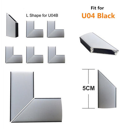 5Pair/10Pcs Spliced L-shape Adapter of LED Aluminum Channel Solution for 90 Angle Turning Corner Cabinet Bar Kitchen Wardrobe Installation Fit for Aluminum Profile Model U01, U02, U03, U04, U05,U06 - LEDStrips8